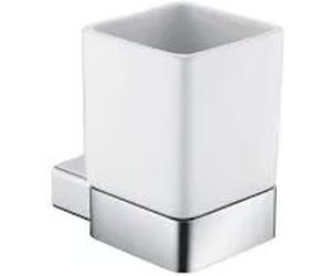 Aquasanit Leaf Porta Bicchiere In Alluminio Con Bicchiere In Ceramica Bianco Codice Prod: A206100as