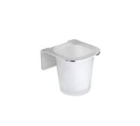 Aquasanit - Porta Bicchiere in Acciaio e Vetro Satinato - Serie Skyline