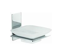 Aquasanit - Porta Sapone/bacinella Serie Flat - Fissaggio ad incollo o con Viti