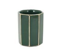 Aquasanit - Porta spazzolini Verde e Oro in Ceramica - Serie Smeraldo - QH2100NO