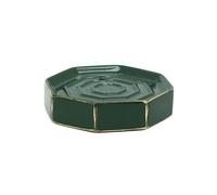 Aquasanit - Portasapone Verde e Oro in Ceramica - Serie Smeraldo - QH2110NO