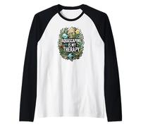 Aquascaping Is My Therapy Aquarium Fish Tank Hobby Maglia con Maniche Raglan