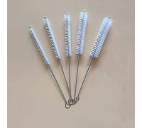 AQUASHIELDING Spazzole per tracheostomia, spazzole mediche per Tubi faringei con Manico in Acciaio Inossidabile e setole in Nylon per la Pulizia dei Tubi,15mm