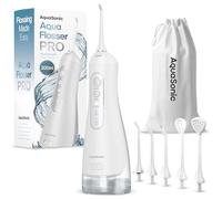 AquaSonic Aqua Flosser PRO - Idropulsore ricaricabile senza fili per denti, gengive e lingua, design moderno, serbatoio grande da 300 ml, 6 punte a getto con ugello deluxe per lingua, 3 modalità