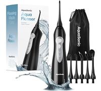 Aquasonic Aqua Flosser - Professional Rechargeable Water Flosser with 4 Tips - Oral Irrigator w/ 3 Modes - Portable & Cordless Flosser - Kids and Braces - Dentist Recommended