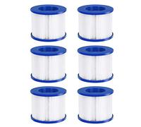 Aquaspa Easy Set Pool Spa Hot Tub Filter Cartucce di ricambio per tipo PM_SPA-P154_Grey/Black/White/Wine, Fold White Filter Paper for Many Massage Pool Models (6 pezzi)
