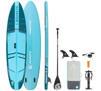 AQUASTIC Compact 11'0" SUP Board/kayak - Drop Stitch Ultra, Stringer, 335 × 81 × 12 cm, spostamento 260 l, 50% pieghevole, schiuma EVA, anelli a D, stabilizzatori, zaino, pompa, pagaia