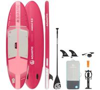 AQUASTIC Compact 9'6" - leggero SUP Board/Kayak Drop Stitch Ultra, Stringer, 290 × 79 × 12 cm, spostamento 220 l, anelli a D, cargo, slide-in zavorra, zaino, pompa, leash