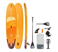 AQUASTIC Este 12'0" SUP Board Set - Drop Stitch Lite, 390 l, 170 kg, sedile montabile, leggero e stabile, funzione kayak, Eva Deck, 3 maniglie, set completo con pagaia, pompa e zaino