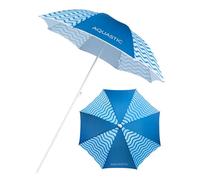 AQUASTIC Ombrellone da Spiaggia OMBRELO di Colore Blu Ombrellone Protettivo dal Sole Ideale per la Spiaggia e il Giardino Materiali Resistenti, Facilità di Piegatura e Trasporto Compatto
