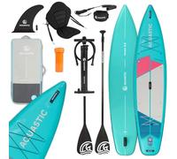 AQUASTIC Touring 11'6″ Inflatable SUP Board | Drop Stitch Lite + struttura a strato singolo | 350 × 79 × 15 cm | spostamento 330 l | Carico massimo 130 kg | Anelli a D per sedile kayak