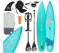 AQUASTIC Touring 12'6" SUP Board Set - Set completo: 2 pagaie 2 in 1, 2 sedili per kayak, leash, pompa, zaino, Drop Stitch Lite+, 381 x 76 cm, 165 kg, Touring, leggero e robusto, per lunghe escursioni