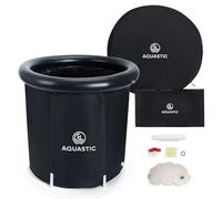 AQUASTIC Yeti Walrus Piscina nera con un diametro di 75 cm, ideale per il tempo libero dell'acqua, costruzione leggera e robusta, facile da riporre, 3,8 kg, per interni ed esterni