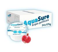 AquaSure Acqua Gelificata per il trattamento dietetico di soggetti affetti da disfagia e problemi della deglutizione 24x125 g