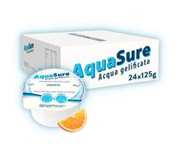 AquaSure Acqua Gelificata per il trattamento dietetico di soggetti affetti da disfagia e problemi della deglutizione 24x125 g