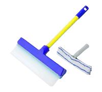Aquaswipe Recyclable Silicone Window Squeegee Kit, 2025 New 3 in 1 Window Cleaning Scraper, Multifunctional Silicone Squeegee and Microfiber Scrubber (Blue, 1pcs)