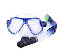 Aquatic Adventures Await - Set da snorkeling regolabile per adulti, progettato per comfort e sicurezza, colore: blu