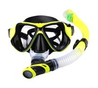 Aquatic Adventures Await, set da snorkeling regolabile per adulti, progettato per comfort e sicurezza, colore: giallo