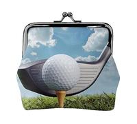 Aquatic Biologicals - Portamonete da donna, in pelle PU, con chiusura a bacio, stile vintage, mazza da golf, Taglia unica, Vintage