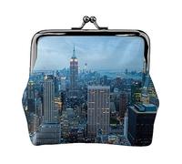 Aquatic Biologicals - Portamonete da donna, in pelle PU, con chiusura a bacio, stile vintage, New York Fashion City, Taglia unica, Vintage