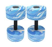 Aquatic Dumbbells, Pool Exercise, Water Foam Weights, Ergonomic Grip, Lightweight Floating Design, Blue Pair, Compact Ideal for Travel, Home, Vacation, Holiday Workouts