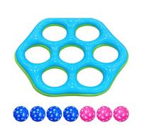 Aquatic Ring Toss - Hexagonal Throwing Playset, Water Challenge Toy for Vacation Fun, Floating Game with Easy Grip, Outdoor Sport, Backyard Ring Toss for Kids Gathering and Summer Picnic