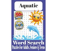 Aquatic Word Search Puzzle Book: Word Searches with Easy to Read Print about Aquatic areas, Animals and More: 6x9 inches, 110 pages, 50+ Puzzles ... Gift for Vacations, Holidays and Free Times