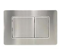 Aquauno, piastra di comando per WC in acciaio inox, per risciacquo a 2 quantità, pulsante di risciacquo a risparmio d'acqua, compatibile con Geberit Sigma, inox