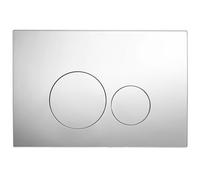 AQUAUNO - Piastra di comando per WC in plastica con tasti tondi per risciacquo a 2 quantità, pulsante di risciacquo a risparmio d'acqua, compatibile con Geberit Sigma