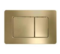 AQUAUNO - Piastra di comando WC in acciaio inox, per risciacquo a 2 quantità, pulsante di risciacquo a risparmio d'acqua, compatibile con Geberit Sigma, oro