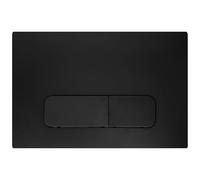 AquaUno Placca di comando WC LINE BLACK compatibile con Geberit Sigma, 24,5 x 16,5 cm, Nero opaco, Plastica, 2-Mengen-Spülung, pronto per il montaggio