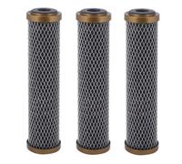 Aquavant New Kit 3X Cartuccia Carbon Block CTO 10" - 5 Micron - Filtro a Carbone Attivo CBC per depuratori Acqua ad osmosi inversa | Made in Europa | Nuovo Formato Serie Gold