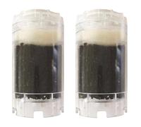 AQUAWATER - 106677 - Cartuccia al carbone attivo naturale da 5" - Compatibile con tutti i portafiltri altezza 5-0,45 kg - Carbone attivo (Confezione da 2)