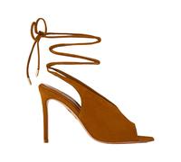 Aquazzura - Sandalo spuntato con lacci Lais - - Shoes - Donna - Marrone - 37 1/2 EU