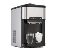 Klarstein Aqueous - Macchina del ghiaccio 3 in 1: cubetti di ghiaccio ed erogatore d'acqua calda e fredda, 20 kg/24 ore
