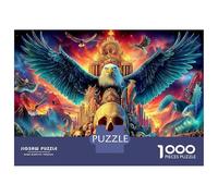 aquila 1000 Pezzi Gioco Di Riflessione Avanzato in Cartone Solido Per Esercitare Il Cervello aquila Skull & City perfetto Come Attività Vacanziera E Puzzle Offerto in Regalo 38x26cm/1000pcs