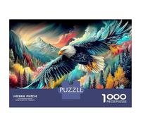 Aquila 1000 Pezzi Puzzle Da Montare Personalmente Per Esercitare Il Pensiero Logico Bald Aquila Mountain ideale Per Feste E Come Regalo Perfetto Per Collezionisti 52x38cm/1000pcs