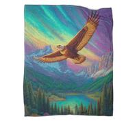 Aquila Above The Forest Blanket Sofa Throw 3D Impreso Symbolizing Freedom Strength And Wisdom Es Suave Y Cómodo Al Tacto,adecuado Para Que Toda La Familia Se Mantenga Abrigada 70x80inch(180x200cm)