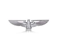 Aquila Auto Emblema Aquila Ali Adesivo in metallo, in lega di zinco, per auto, camion, moto (argento)