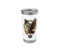 Aquila azteca Messico Civiltà antica tribale azteca Bicchiere termico in acciaio inox doppia parete