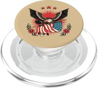 Aquila Bandiera Americana Patriottica Tradizionale Tatuaggio USA America PopSockets PopGrip per MagSafe