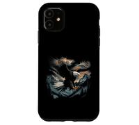 Aquila calva che vola attraverso le montagne Foresta americana Custodia per iPhone 11