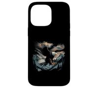 Aquila calva che vola attraverso le montagne Foresta americana Custodia per iPhone 14 Pro Max