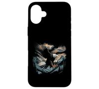Aquila calva che vola attraverso le montagne Foresta americana Custodia per iPhone 16 Plus