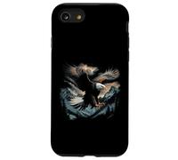 Aquila calva che vola attraverso le montagne Foresta americana Custodia per iPhone SE (2020) / 7 / 8