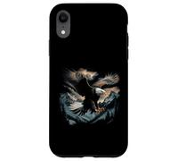 Aquila calva che vola attraverso le montagne Foresta americana Custodia per iPhone XR