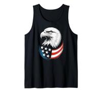 Aquila Calva in Design con Bandiere Americane Canotta