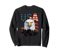 Aquila Calva in Design con Bandiere Americane Felpa