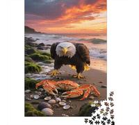 Aquila Calva Jigsaw Puzzle Impossibili 1000 Pezzi spiaggia rocce Decorazione Per La Casa. Giochi Rilassamento E Intelligence Per Adulti E Ragazzi Da 14 Anni 1000pcs (75x50cm)