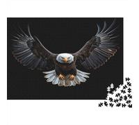 Aquila Calva Jigsaw Puzzle Impossibili 1000Pcs Ala allargata Decorazione Per La Casa. Giochi Rilassamento E Intelligence Per Adulti E Ragazzi Da 14 Anni 1000pcs (75x50cm)